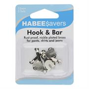  Hook And Bar, Nickel, 3 Pack